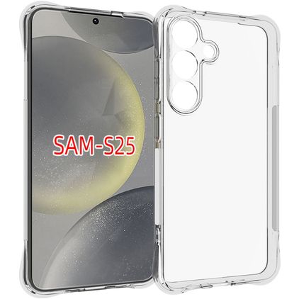 Mobigear Cushion Transparent Samsung Galaxy S25 Flexibel TPU Skal - Transparent