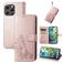 Mobigear Clover iPhone 15 Pro Funda tipo libro Cartera - Oro rosa