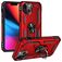 Mobigear Armor Ring iPhone 14 Hårdt Bagsidecover Stødsikkert med ringholder - Rød