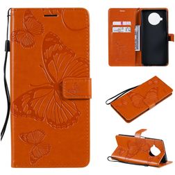 Mobigear Butterfly Xiaomi Mi 10T Lite Lompakkokotelo + Setelitasku - Oranssi
