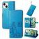 Mobigear Clover iPhone 15 Wallet case - Blue