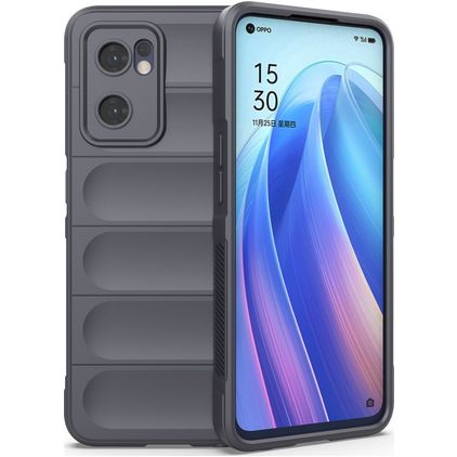 Mobigear Bumpy OPPO Find X5 Lite Fleksibel TPU Bagsidecover - Koksgrå