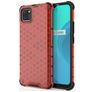 Mobigear Honeycomb Realme C11 (2020) Funda Plástico rígido Carcasa Antigolpes - Rojo