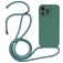Mobigear Lanyard iPhone 15 Pro Max Silicone Capa com cordão - Verde