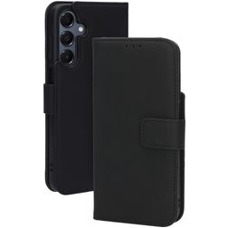 Mobiparts Wallet Samsung Galaxy A16 MagSafe Aito nahka Lompakkokotelo + Setelitasku - Musta
