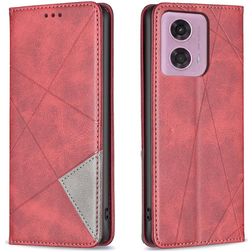 Mobigear Rhombus Slim Motorola Moto E14 Pungetui - Rød