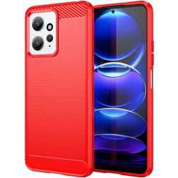 Mobigear Brushed Xiaomi Redmi Note 12 Fleksibel TPU Bagsidecover - Rød