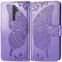 Mobigear Butterfly OPPO A5 (2020) Cover a libro portafoglio - Viola