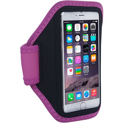 Mobigear Puhelinpidike juoksuun Neopreeni Käsivarsikotelo Urheilukotelo (max 14 cm x 7 cm) - Magenta