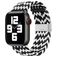 Mobigear Braided Pasek Nylon do Apple Watch Zapięcie zaciskowe - 49/46/45/44 mm - Czarny / Biały