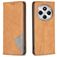Mobigear Rhombus Slim Xiaomi Redmi 14C Wallet case - Cognac