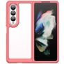 Mobigear Crystal Samsung Galaxy Z Fold 4 Kova Suojakuori - Läpinäkyvä / Punainen
