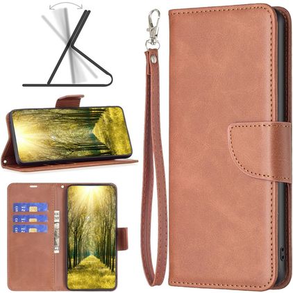 Mobigear Excellent Motorola Moto G71 5G Funda tipo libro Cartera - Marrón