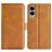 Mobigear Slim Magnet Samsung Galaxy S25 Edge Pungetui med Seddelrum - Cognac