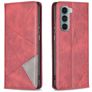 Mobigear Rhombus Slim Motorola Moto G200 5G Wallet case - Red