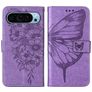 Mobigear Butterfly Google Pixel 9 Lompakkokotelo + Setelitasku - Violetti