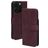 Mobiparts Classic Wallet MagSafe iPhone 16 Pro Cover a libro portafoglio - Velvet Red