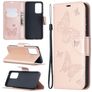 Mobigear Butterfly Samsung Galaxy A52 Cover a libro portafoglio - Oro rosa
