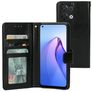 Mobiparts Classic Wallet OPPO Reno 8 Lompakkokotelo + Setelitasku - Musta