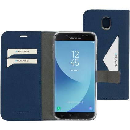 Mobiparts Classic Wallet Samsung Galaxy J7 (2017) Pungetui med Seddelrum - Blå