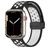 Mobigear Sport Plus Mag Silikoni Apple Watch Ranneke Magneettilukko - 42/41/40/38 mm - Valkoinen / Hiilenharmaa