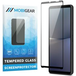Mobigear Premium Sony Xperia 10 V Glas Skærmbeskytter - Case Friendly - Sort