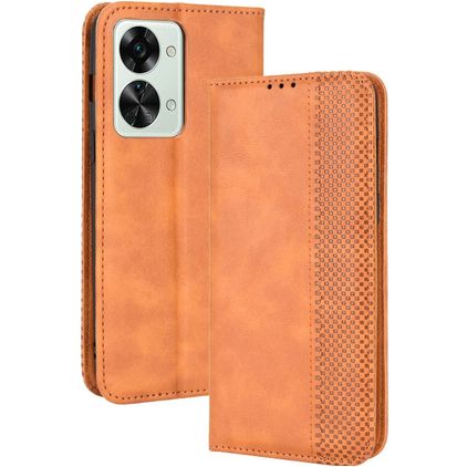 Mobigear Sensation OnePlus Nord 2T 5G Funda tipo libro Cartera - Marrón