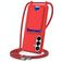 Mobigear Lanyard Card Samsung Galaxy S26 Plus Silicone Case with lanyard and Card Holder - Red