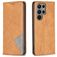 Mobigear Rhombus Slim Samsung Galaxy S24 Ultra Lompakkokotelo - Konjakki