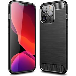 Mobigear Brushed Slim iPhone 14 Pro TPU flexible Carcasa - Negro