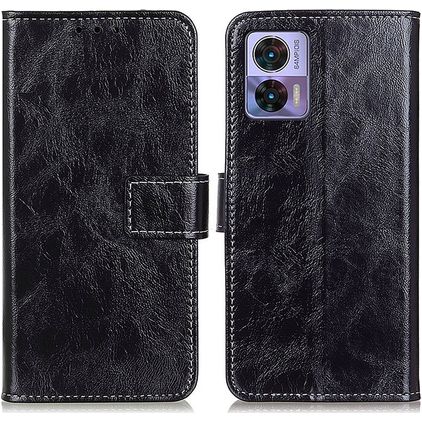 Mobigear Basic Motorola Edge 30 Neo Knížkové pouzdro Peněženka - Černá