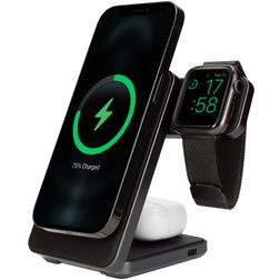 Mobiparts Foldable 3 in 1 Latausasema 15W - Musta