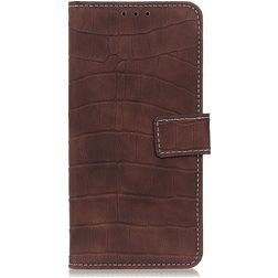 Mobigear Croco HONOR 9X Lite Funda tipo libro Cartera - Marrón