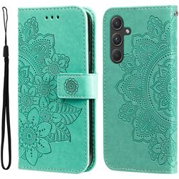 Mobigear Flowers Samsung Galaxy A55 Wallet case - Green