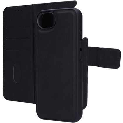 Mobiparts iPhone 17e Cover Vera pelle Cover a libro 2 in 1 con guscio estraibile a portafoglio - Nero