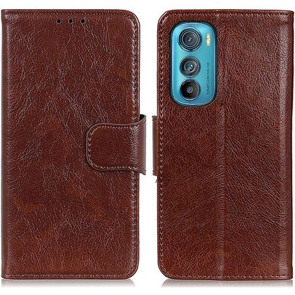 Mobigear Classy Motorola Edge 30 Pungetui med Seddelrum - Brun