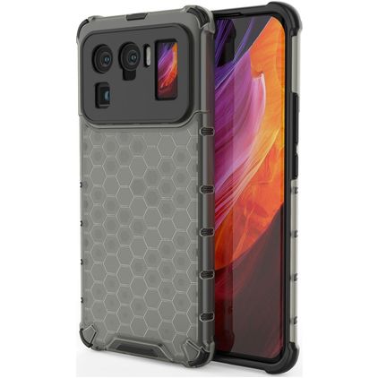 Mobigear Honeycomb Xiaomi Mi 11 Ultra Fodral Hårdplast Skal Stötsäkert - Svart