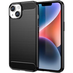 Mobigear Brushed Slim iPhone 15 TPU flexible Carcasa - Negro