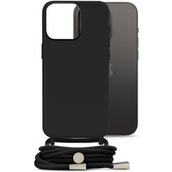 Mobilize Lanyard Gelly iPhone 14 Pro Flexibel TPU Skal med rem - Svart