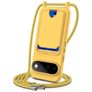 Mobigear Lanyard Card Google Pixel 11 Pro Silicona Funda con cuerda y tarjetero - Amarillo