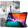Mobigear Tri-Fold Gel iPad Pro 12,9 pulgadas (2021) TPU / Cuero sintético Funda tipo libro + Portalápices - Eiffel Tower