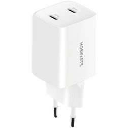 Mobiparts GaN Dual USB-C Oplader Power Delivery 35W - Hvid