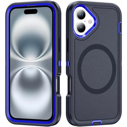 Mobigear Rugged Mag iPhone 16 MagSafe Hard Case Back cover Shockproof - Navy Blue