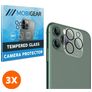Mobigear iPhone 11 Pro Vidro temperado Película da câmara - Compatível com capas (Pack de 3)