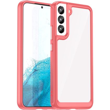 Mobigear Crystal Samsung Galaxy S23 Plus Hardcase Back cover - Trasparente / Rosso