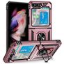 Mobigear Armor Ring Samsung Galaxy Z Flip 5 Funda Plástico rígido Carcasa Antigolpes con anillo - Oro rosa