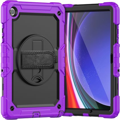 Mobigear SureGrip Xtreme Samsung Galaxy Tab A11 Plus Plastica rigida / Silicone Back cover + Tracolla + Supporto - Viola