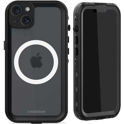 Mobilize Waterproof iPhone 15 Plus Voděodolné MagSafe Tvrdý plast Zadní kryt - Černá