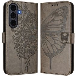Mobigear Butterfly Samsung Galaxy S26 FE Pungetui med Seddelrum - Grå