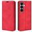 Mobigear Retro Slim Samsung Galaxy S26 Cover a libro portafoglio - Rosso